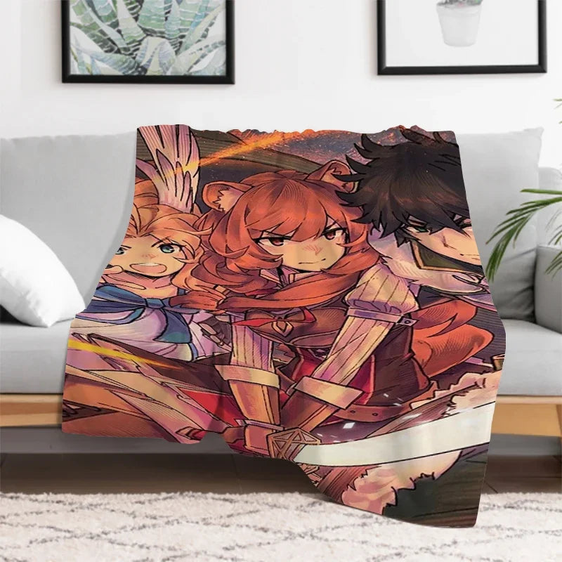 The Rising of the Shield: Hero Warm Bed Fleece Custom Nap Home Fluffy Soft Blankets King Size Microfiber Bedding