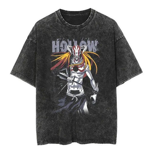 Bleach:Hot BANDAI  Short Sleeve Realm · World Kurosaki Ichigo Gengmu Sword Eight Reaper Anime Printed Peripheral T-shirt T-shirt