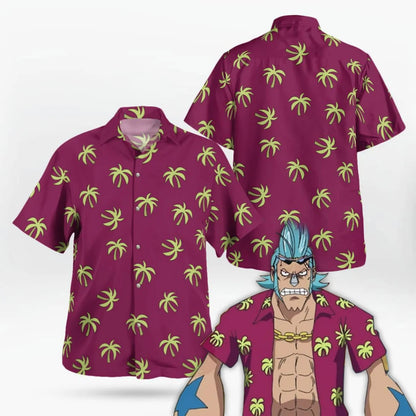 Franky One Piece Hawaiian Shirt Cosplay in “Water 7 Arc”Spring Sports Men's T-Shirt Children's Clothing Tee Y2k Woman