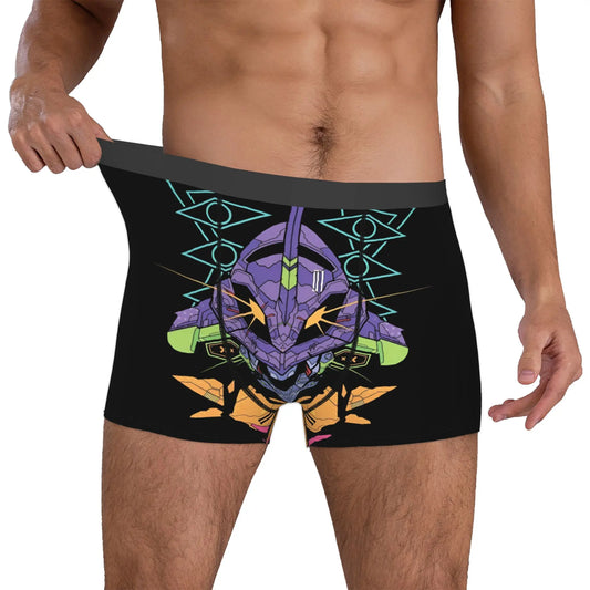 Evangelion: Underwear Mecha Style Doomsday Animation Boxer Briefs Stretch Shorts Panties Underpants
