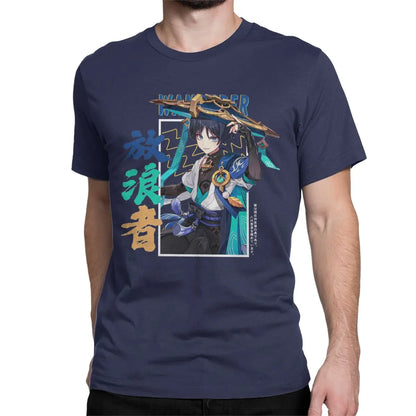 Genshin Impact: Wanderer Scaramouche for Men Women T Shirt Vintage Tee Shirt Short Sleeve T-Shirt 100% Cotton Summer Clothing