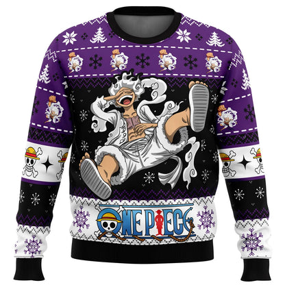 One Piece: Luffy Christmas One Piece Ugly Christmas Sweatshirt Cartoon Japan Anime Men Women Pullover Kawaii Tops Couple Hoodie