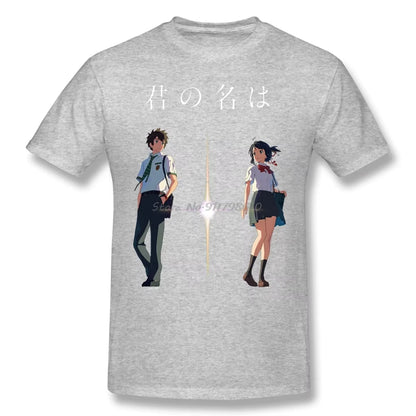 Your Name: Love Anime T-shirt Men Women Cotton Short Sleeve Custom Men's Clothes Tees Harajuku Streetwear