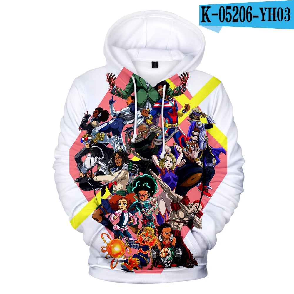 The Boondocks: Hoodies 3D Long Sleeve Sweatshirt Men's Hoodie Women Casual Harajuku Streetwear Unisex Oversized Clothes