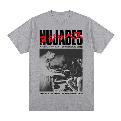 Samurai Champloo: Nujabes Vintage T-shirt the godfather of modern lo-fi music Japanese art Hip Hop Cotton Men T shirt New TEE TSHIRT Womens tops