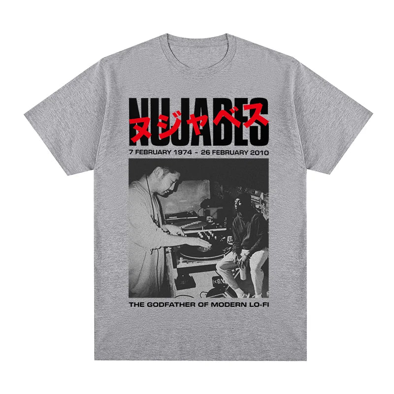 Samurai Champloo: Nujabes Vintage T-shirt the godfather of modern lo-fi music Japanese art Hip Hop Cotton Men T shirt New TEE TSHIRT Womens tops