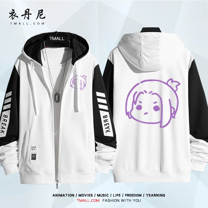 Blue Lock: Isagi Yoichi Nagi Seishiro Cosplay Costum Long Sleeve Print Jacket Zipper Hoodie Women Men FashionHooded Costumes Couple Jacket
