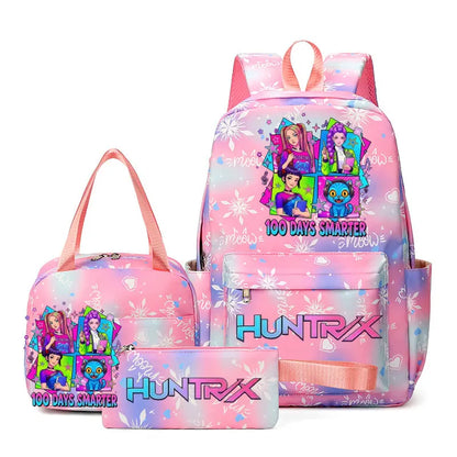 KPop Demon Hunters : Backpack 3pcs set School Bag Lunch Bag Pencil Case Girl Back To School Gift Leisure Mochila Teens Travel Bags