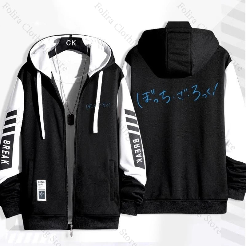 Bocchi The Rock: Series Print Hoodie Men Women Autumn Winter Clothing Zip Coat Casual Daily Wear Men's Hoodies