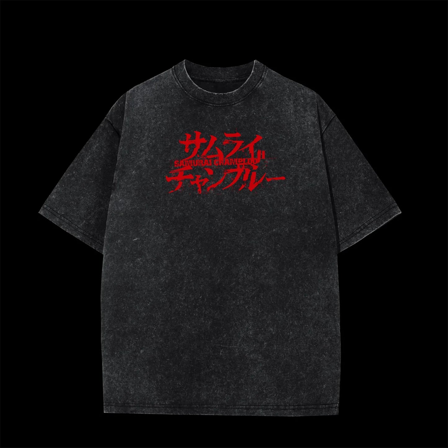 Samurai Champloo: Mugen Graphic Retro T Shirt Summer Y2K Streetwear Washed Cotton Men Tops Clothing