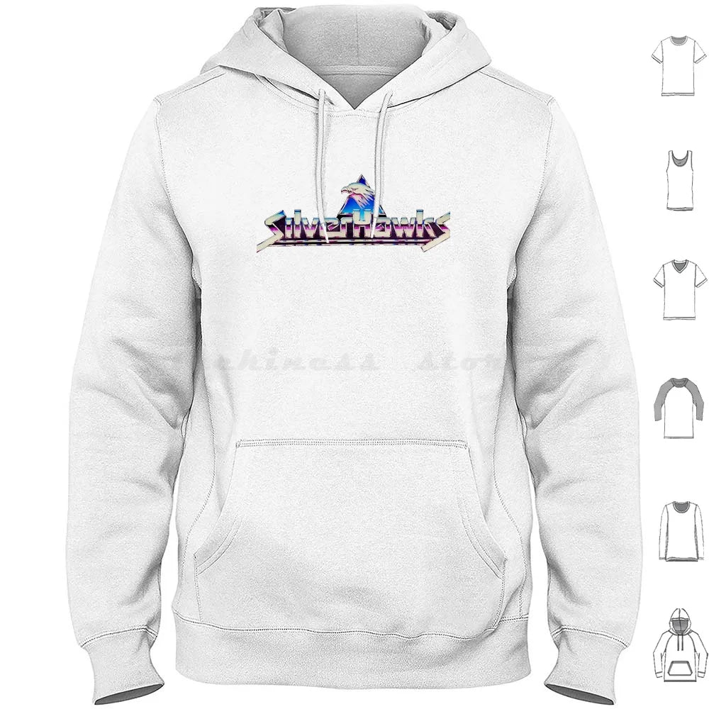Silverhawks: Logo Hoodies Long Sleeve Thundercats 80s Retro He Man Cartoon Thundercat Vintage Cartoons Silverhawks