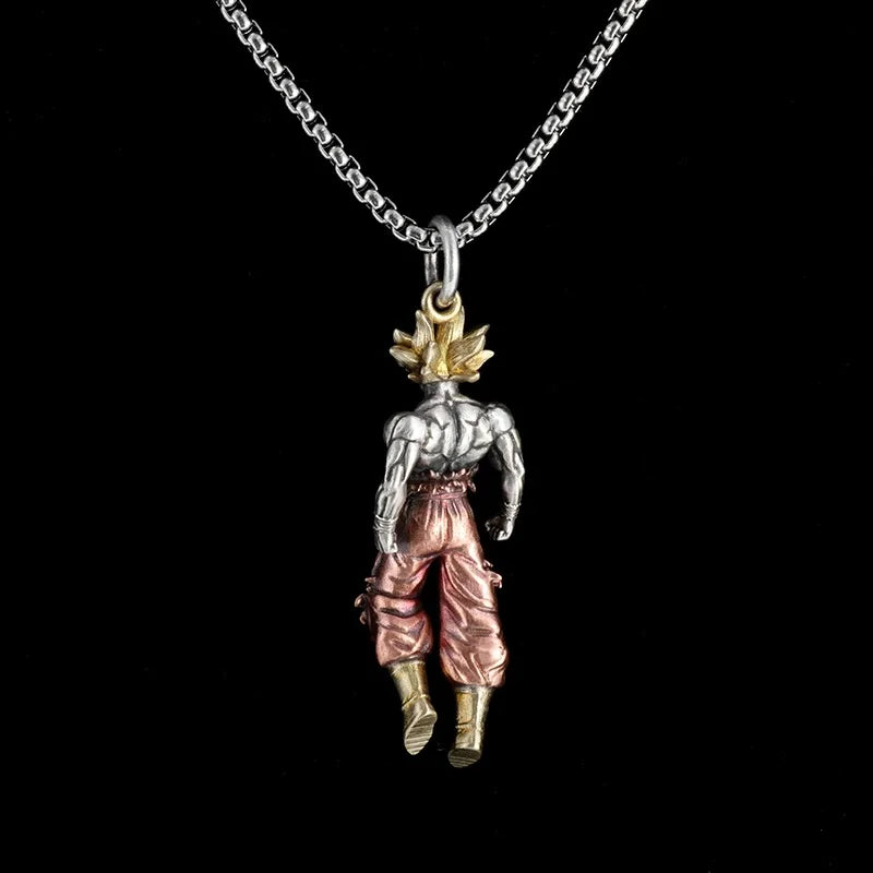 Dragon Ball Z: Super Saiyan Son Goku Alloy Electroplate Necklace Personality Jewelry Pendant Hip Hop Sweater Chain Comic