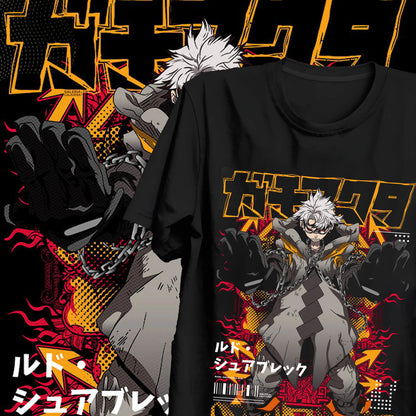 Gachiakuta: Loose Oversized Y2k Short Sleeve Anime T-Shirt Male Clothing Casual Heavy Cotton Top Tee