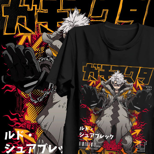 Gachiakuta: Loose Oversized Y2k Short Sleeve Anime T-Shirt Male Clothing Casual Heavy Cotton Top Tee