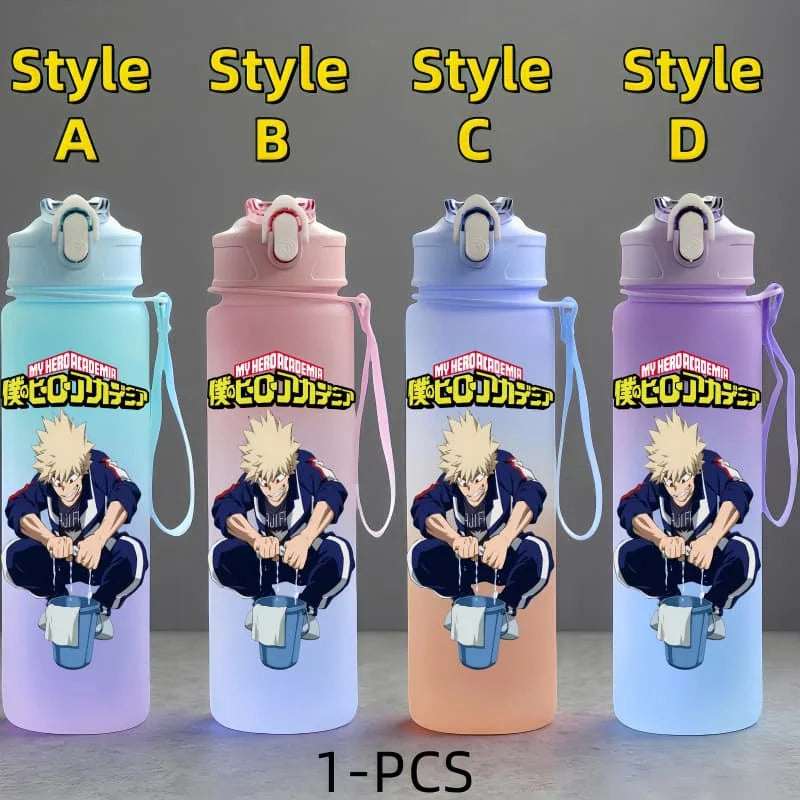 My Hero Academia: Character Water Cup Outdoor Large Capacity Portable Rope Drinking Bottle Children's Gift Drinking Kettle