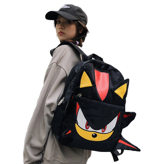 Sonic the Hedgehog: Shadow Backpack hedgehog Plush Schoolbag Bag Student School Bag Girls Cool High Capacity