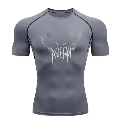 Berserk: Compression T-shirt Men Elastic Tight Sportswear Short-sleeved Gym Bodybuilding Quick-drying Sweatshirt Top S-3XL