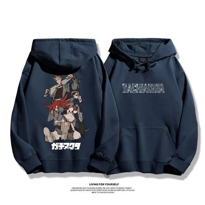 Gachiakuta:  Rudo Enjin Hoodies Men Women Fleece Warm Oversized Hooded Sweatshirt Pullover Casual Loose Street Female Male Clothes