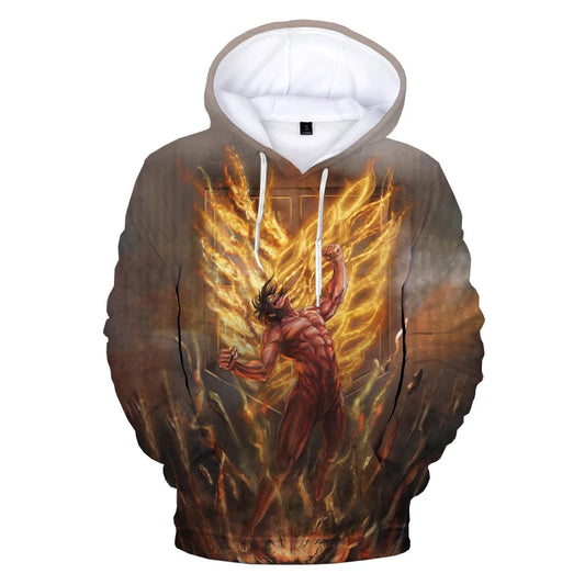 Attack on Titan: 3D Print Hoodie Sweatshirts Casual Long Sleeve Pullover Harajuku Streetwear Anime Hoodies
