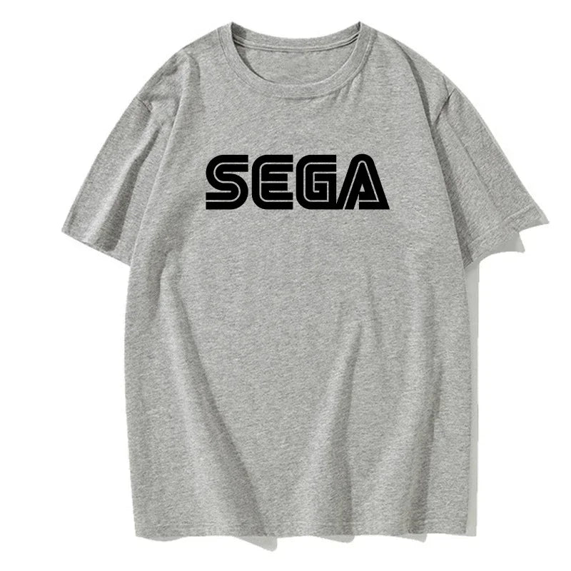 Sonic the Hedgehog: Sega Logo Men T Shirts Summer Casual Short Sleeve Fashion Streetwear Harajuku Tshirt Korea Style Game Fans Male Tees