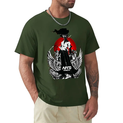 Afro Samurai:  T-Shirt plus size tops heavyweight t shirts