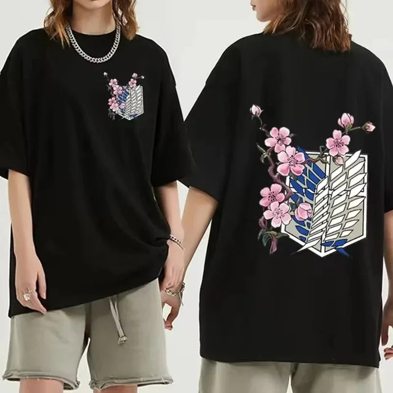 Attack on Titan T Shirt Kawaii Titans Attack Graphic Tees Demale Harajuku Summer Tops Japanese Anime