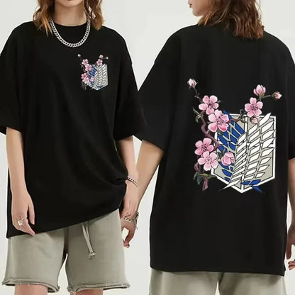 Attack on Titan T Shirt Kawaii Titans Attack Graphic Tees Demale Harajuku Summer Tops Japanese Anime