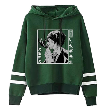 Bungo Stray Dogs: Hoodie Unisex Pocketless Sleeve Sweatshirt Men Women's Hoodie Harajuku Streetwear Japanese Manga