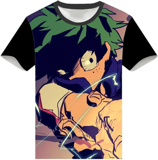 My Hero Academia: 3D Print T-Shirt Cosplay Costume Short Sleeve Pullover Tee Top Shirts