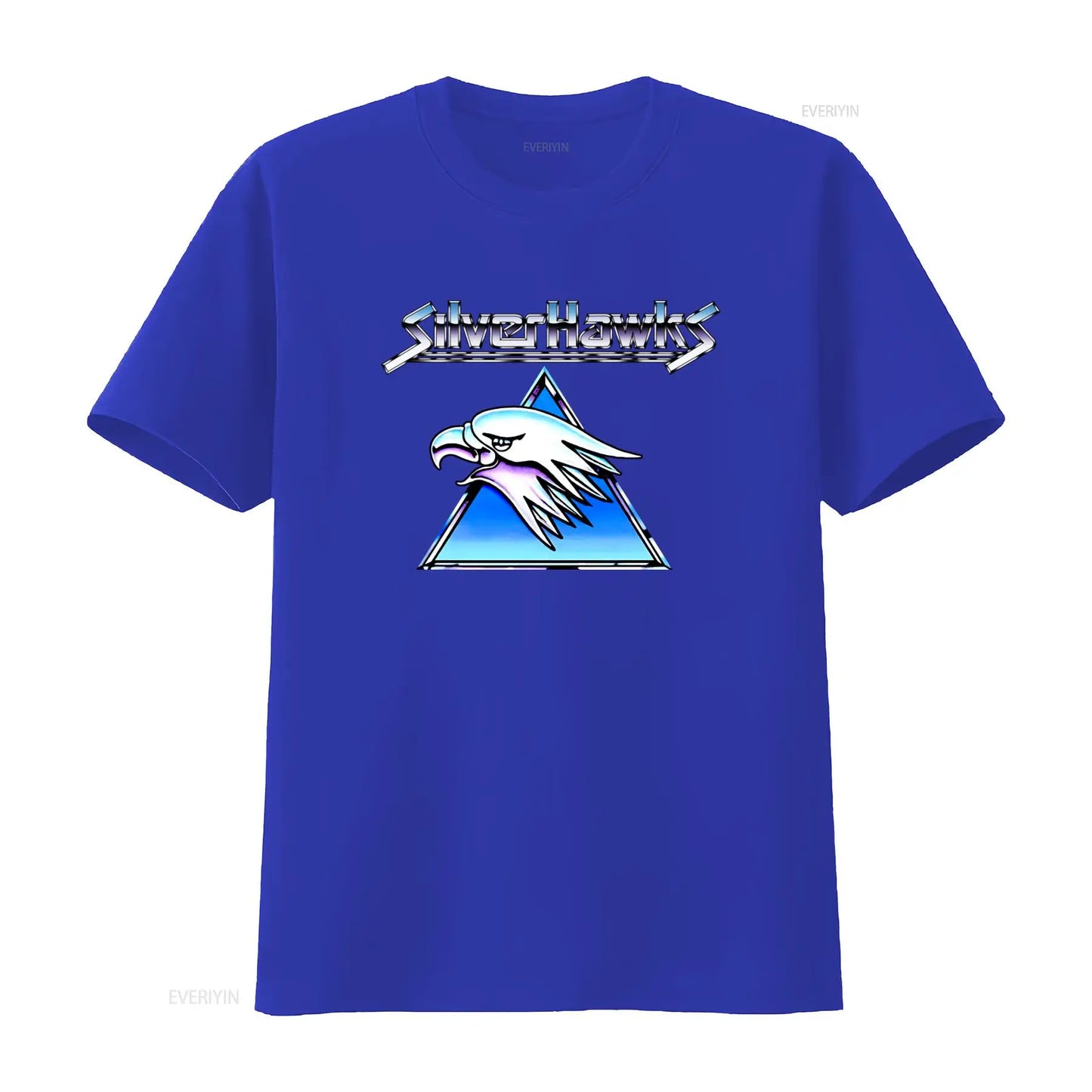 Silverhawks: Logo T Shirt Retro Design High Quality Print Comfortable Fabric vintage Washed Top For Everyday Wear streetwear