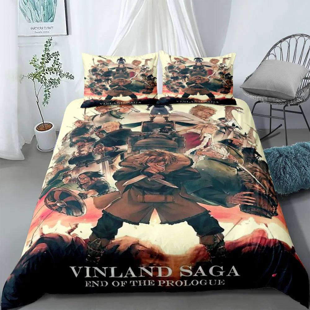 Vinland Saga: Retro Duvet Cover Set King Queen Double Full Twin Single Size Bed Linen Set