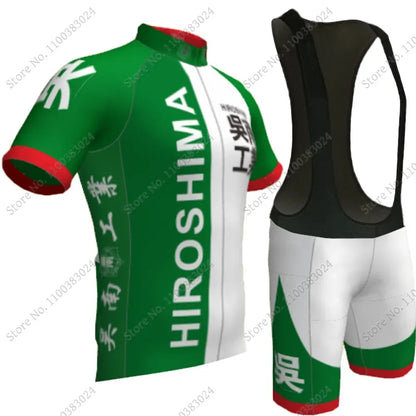 Yowamushi Pedal: Hiroshima Kureminami Tech Cycling Jersey Set Cartoon Anime Cycling Clothing Road Bike Shirt Suit Maillot