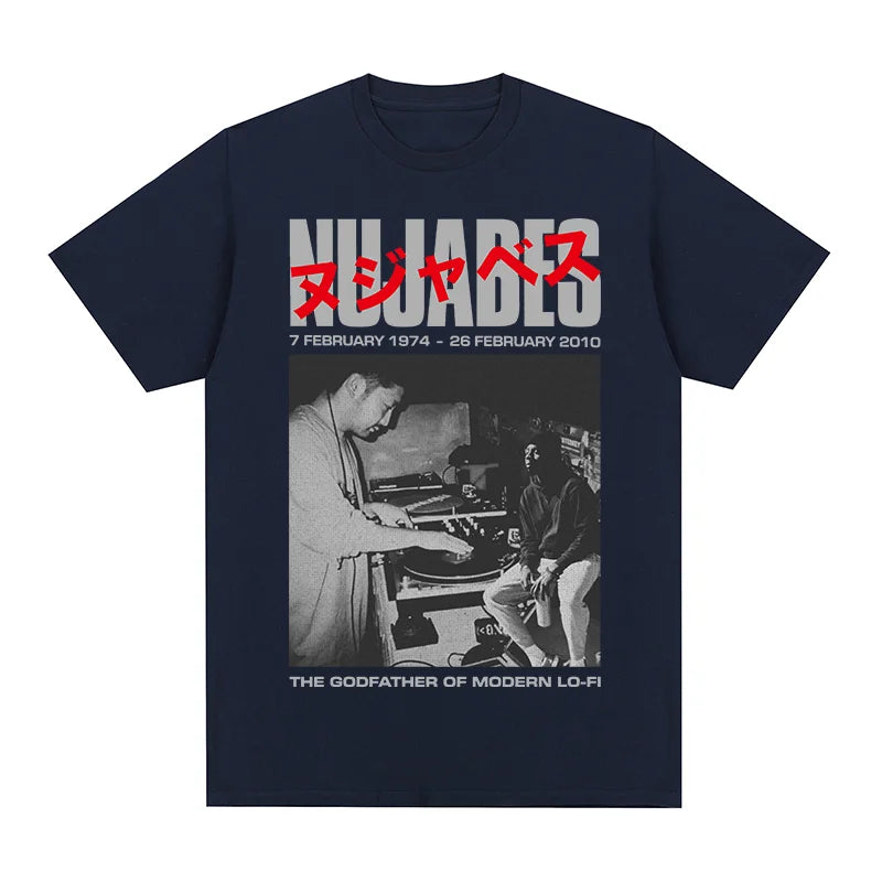 Samurai Champloo: Nujabes Vintage T-shirt the godfather of modern lo-fi music Japanese art Hip Hop Cotton Men T shirt New TEE TSHIRT Womens tops