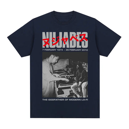 Samurai Champloo: Nujabes Vintage T-shirt the godfather of modern lo-fi music Japanese art Hip Hop Cotton Men T shirt New TEE TSHIRT Womens tops