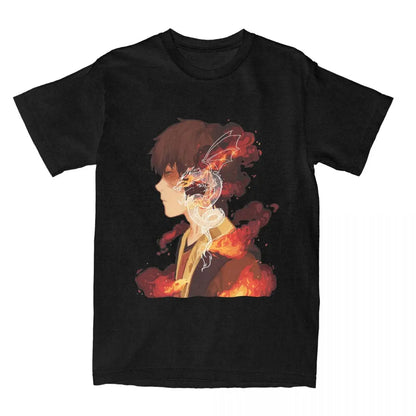Avatar The Last Airbender: Zuko T-Shirt Men 100%Cotton Short Sleeve Round Neck Summer Tops