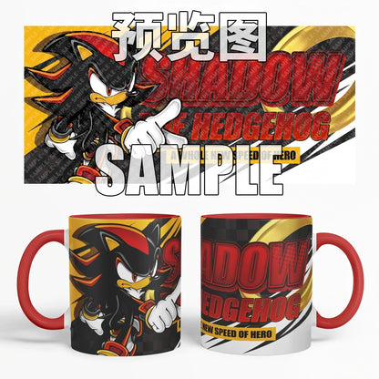 Sonic The Hedgehog: Cute Sonic Cup Couple Ceramic Breakfast Coffee Milk Cup with Christmas Birthday Gifts