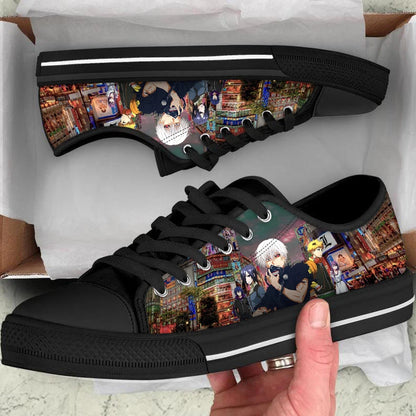 Tokyo Ghoul :Volume 4 Pattern Anime Classic Low Style Casual Sneakers Canvas Fashion Breathable Mens Womens Shoes Lace-up shoe