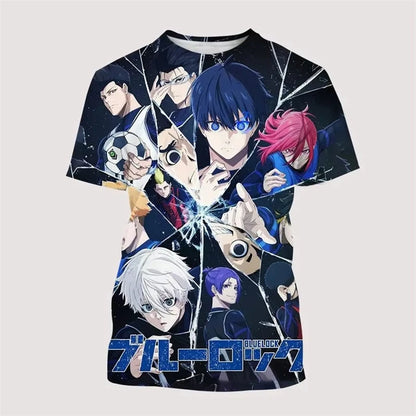 Blue Lock:  3D Printed T Shirt Fashion Harajuku Style Y2k Football T-shirt Oversized Short Sleeve Tops