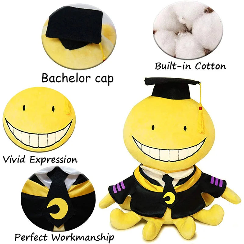 Assassination Classroom: 30cm Cute Plush Doll Korosensei Koro Sensei Teacher Stuffed Animal Anime Graduates