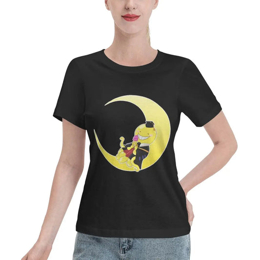 Assassination Classroom: Octopus Koro Sensei T-Shirt Women Short Sleeve T Shirts O-Neck Clothes Cotton Summer Tees Streetwear