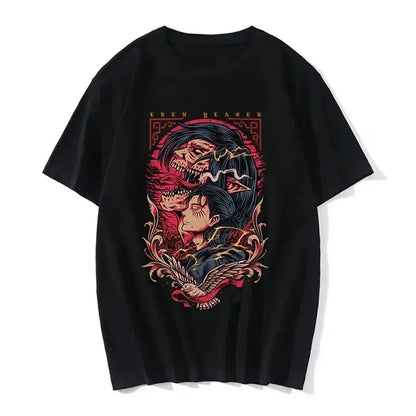 Attack on Titan T Shirt Kawaii Titans Attack Graphic Tees Demale Harajuku Summer Tops Japanese Anime