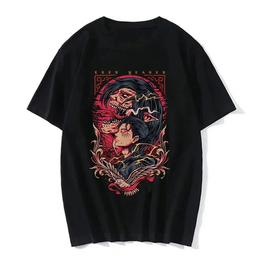 Attack on Titan T Shirt Kawaii Titans Attack Graphic Tees Demale Harajuku Summer Tops Japanese Anime