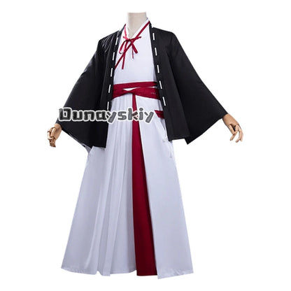 Hell’s Paradise: Asaemon Cosplay Wig Costume Uniform Full Set Anime Jigokumon Halloween Performance Uniform Carnival Clothes