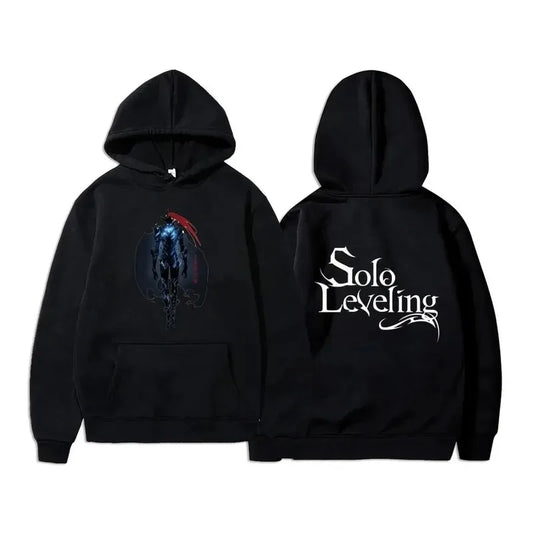 Solo Leveling: Sung Jin Woo Graphic Print Autumn Winter Fleece Manga Hoodies Clothes Oversized Streetwear Harajuku Unisex