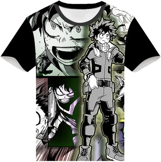 My Hero Academia: 3D Print T-Shirt Cosplay Costume Short Sleeve Pullover Tee Top Shirts