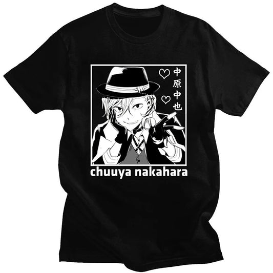 Bungo Stray Dogs: Short Sleeve Anime  Men T Shirt Punk High Street T-shirt Tops