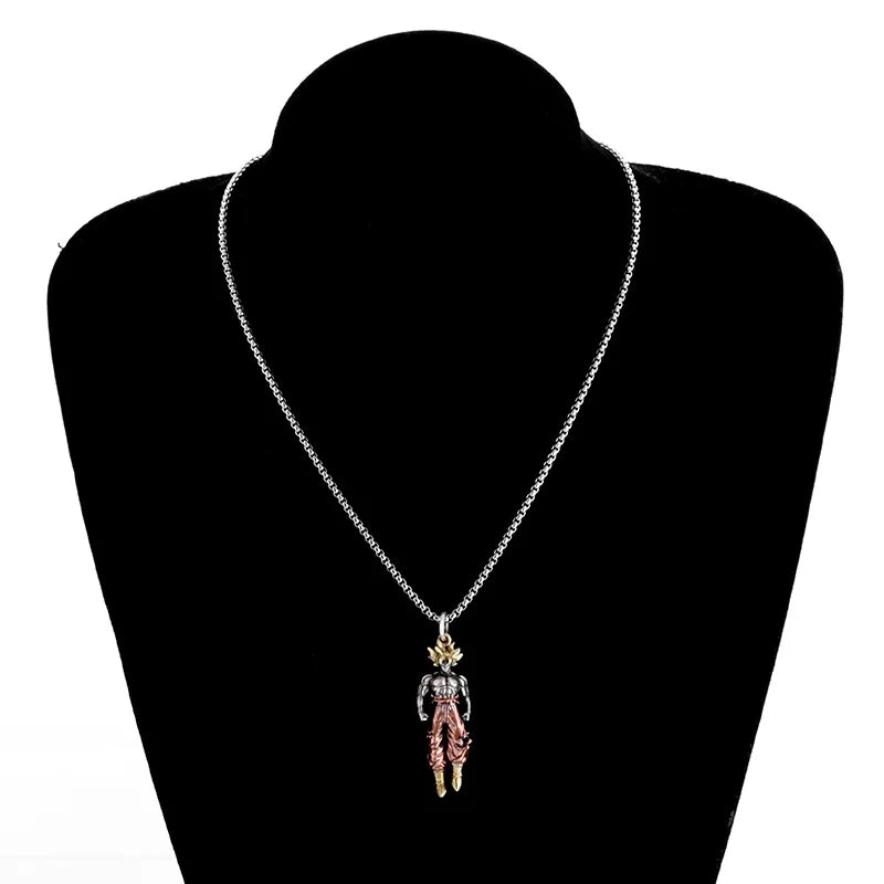 Dragon Ball Z: Super Saiyan Son Goku Alloy Electroplate Necklace Personality Pendant Hip Hop Sweater Chain Comic