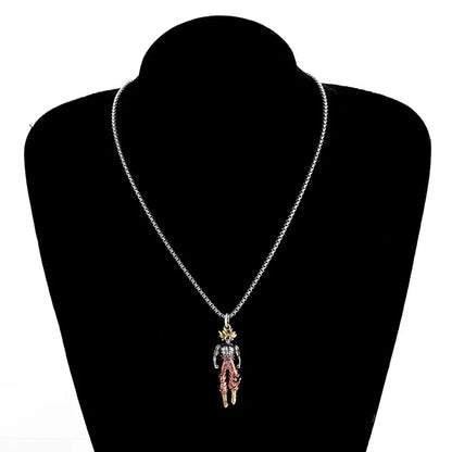 Dragon Ball Z: Super Saiyan Son Goku Alloy Electroplate Necklace Personality Pendant Hip Hop Sweater Chain Comic