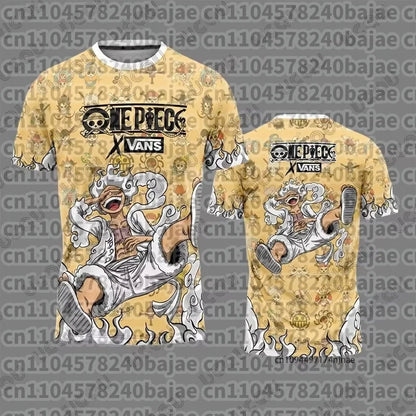 One Piece: Luffy Gear5 Man Football Jersey Summer T-shirt men Vintage Fashion Sport Women pulovers kids' tops t-shirt