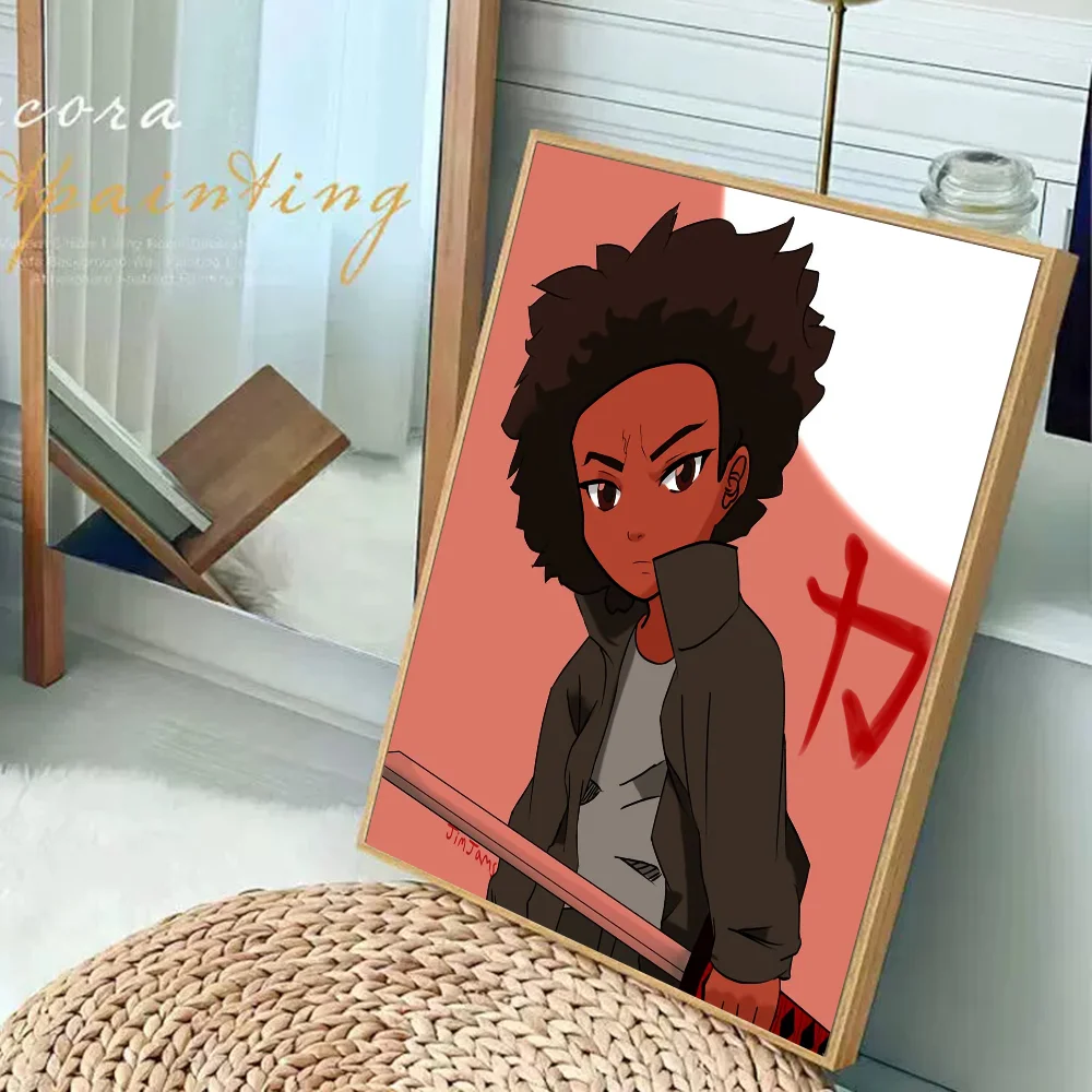 The Boondocks: Huey Freeman  Classic Anime Poster Fancy Wall Sticker for Living Room Bar Decoration Decor Art Wall Stickers